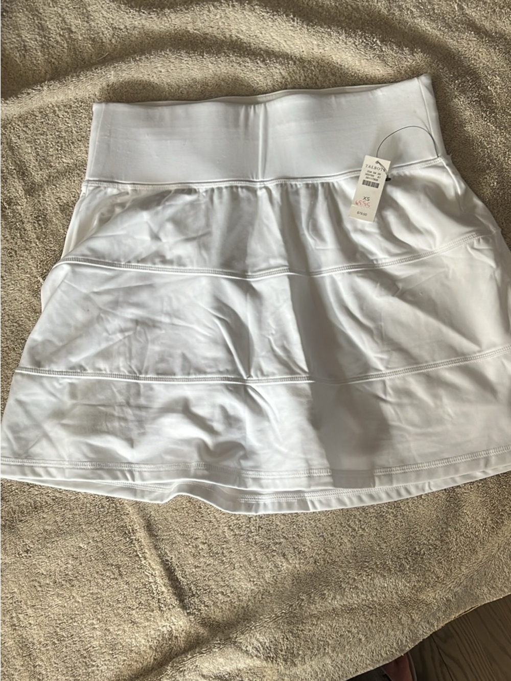 Talbots White Tiered Mini Skirt